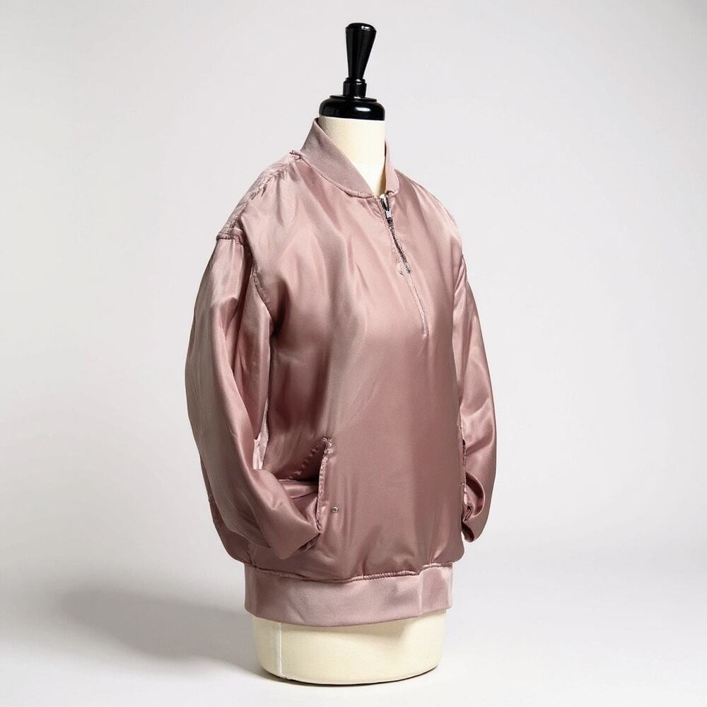 Satin Bomber Jacket (Dusty Pink) Size 10 / Medium - Picture 4 of 8